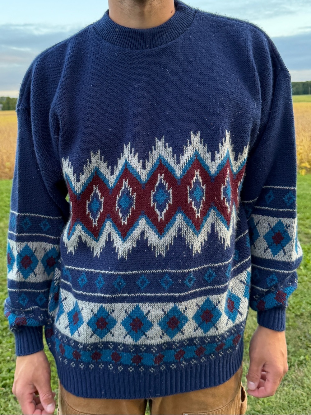 Vintage Geometric Sweater